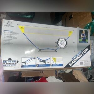 Easy Setup Badminton Set - Blue and Yellow